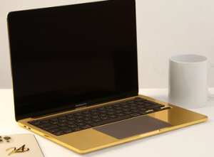 24k Gold Mac laptop