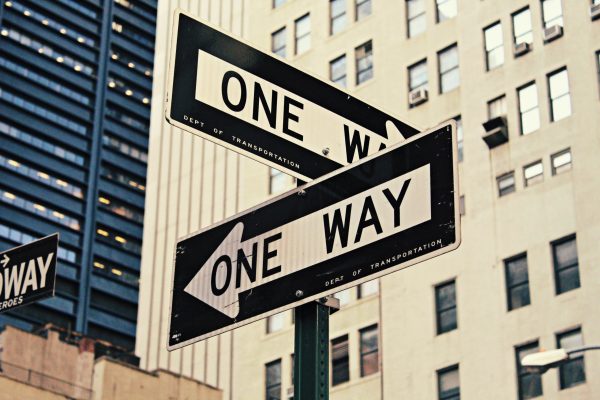 One-way street signs