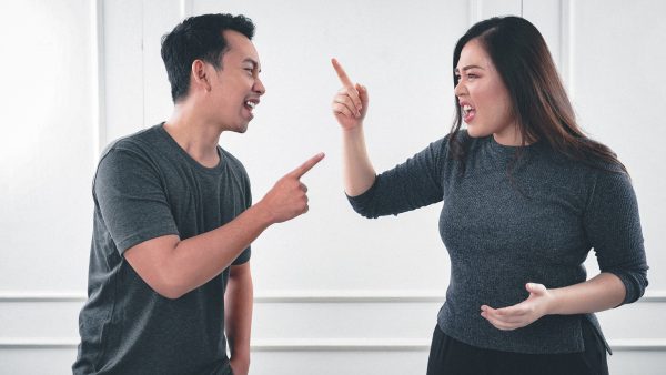 Man and woman arguing